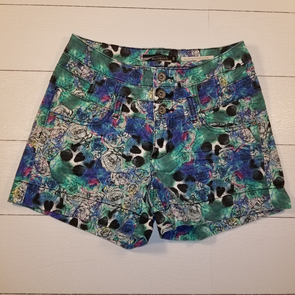 High Waisted Skull Shorts